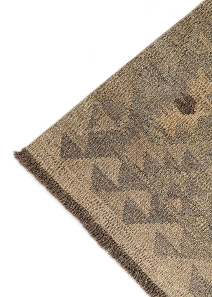 2' 9 x 9' 9 Hand Woven Kilim Maymana Wool Runner Rug