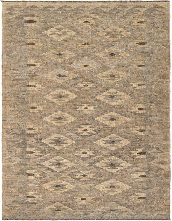 2' 9 x 9' 9 Hand Woven Kilim Maymana Wool Runner Rug