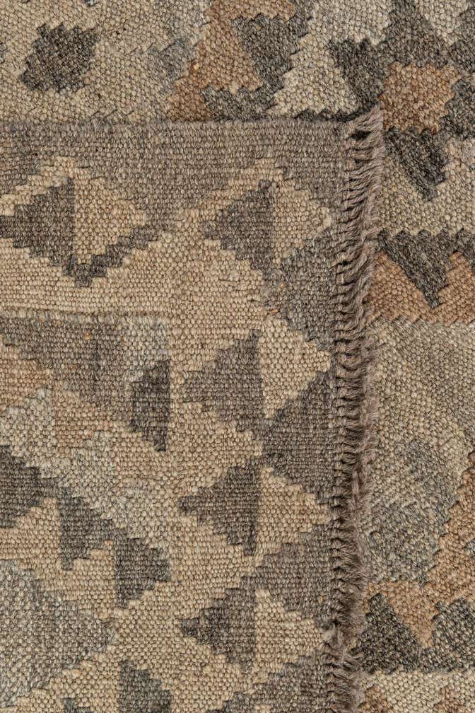 2' 9 x 9' 8 Hand Woven Kilim Maymana Wool Runner Rug