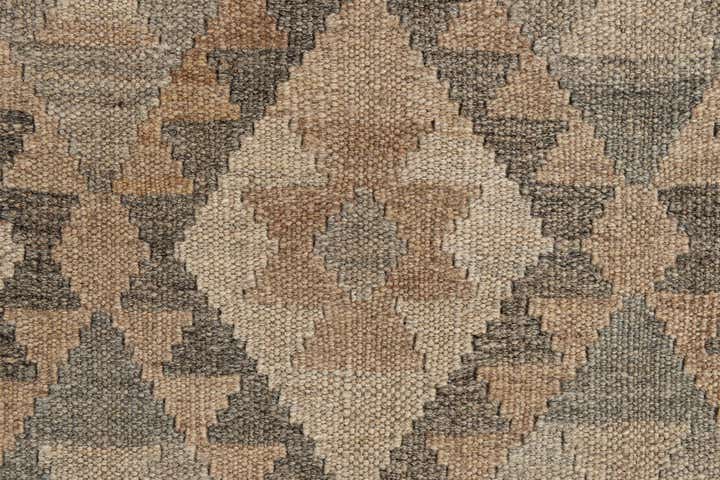 2' 9 x 9' 8 Hand Woven Kilim Maymana Wool Runner Rug