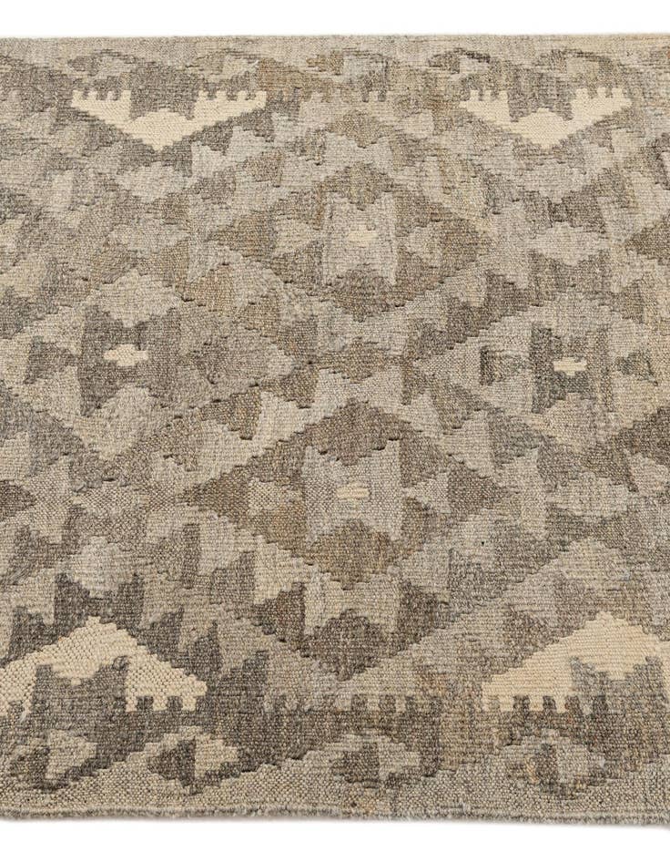 Detail image of 2' 11 x 9' 11  Hand Woven Kilim Maymana Wool Runner Rug