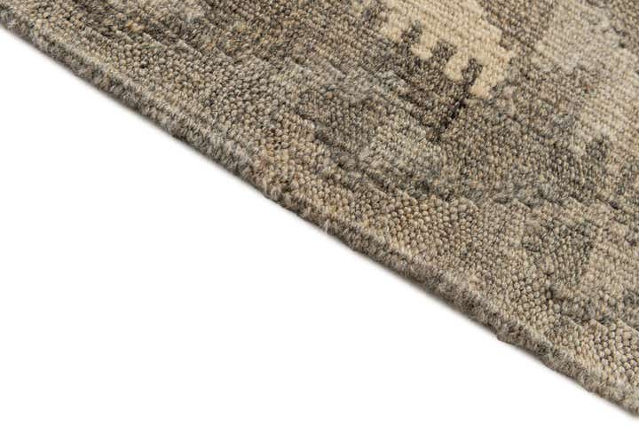 2' 11 x 9' 11 Hand Woven Kilim Maymana Wool Runner Rug
