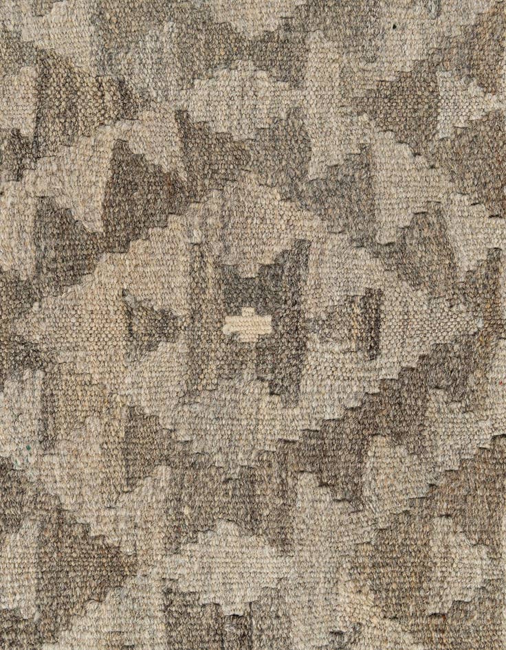 Detail image of 2' 11 x 9' 11  Hand Woven Kilim Maymana Wool Runner Rug