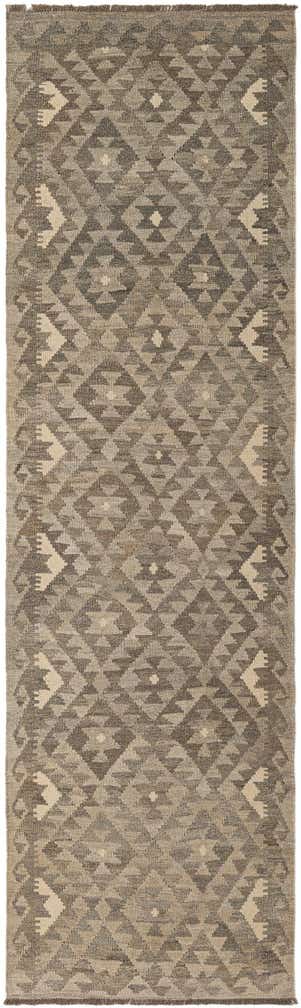 2' 11 x 9' 11 Hand Woven Kilim Maymana Wool Runner Rug