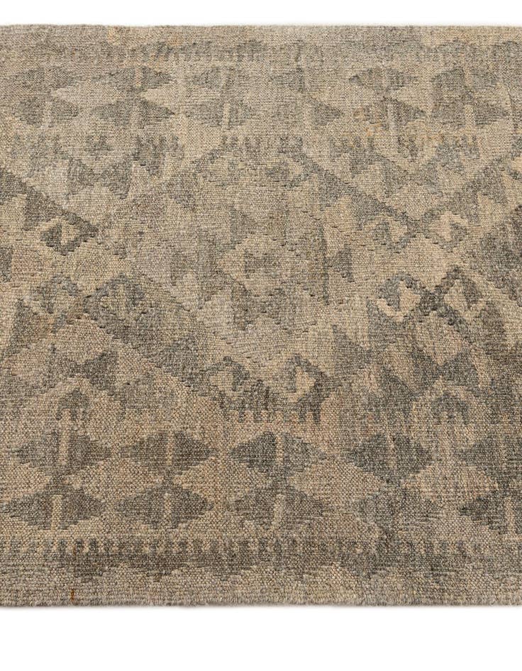 Detail image of 2' 8 x 9' 9 Hand Woven Kilim Maymana Wool Runner Rug