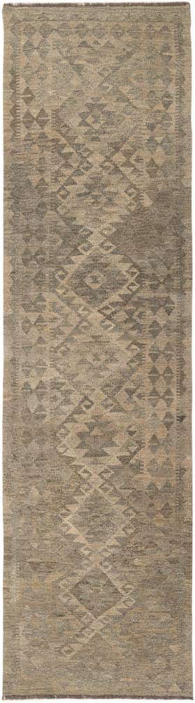 2' 8 x 9' 9 Hand Woven Kilim Maymana Wool Runner Rug