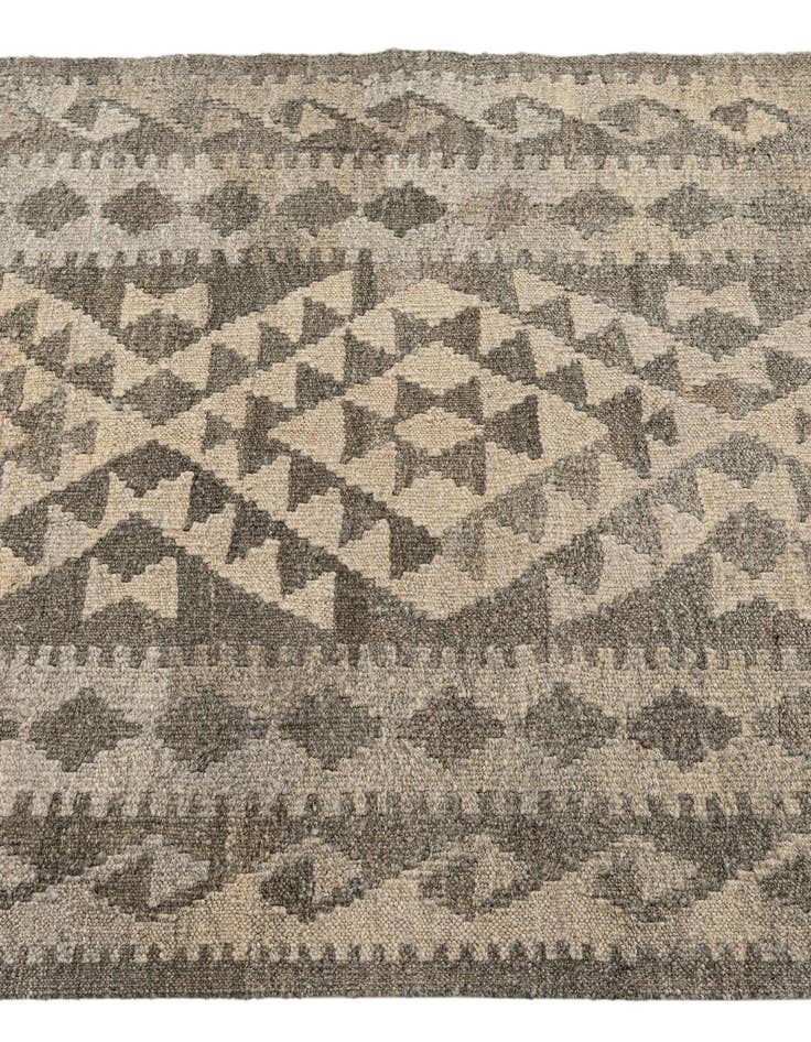 Detail image of 3' 1 x 10' 2 Hand Woven Kilim Maymana Wool Runner Rug
