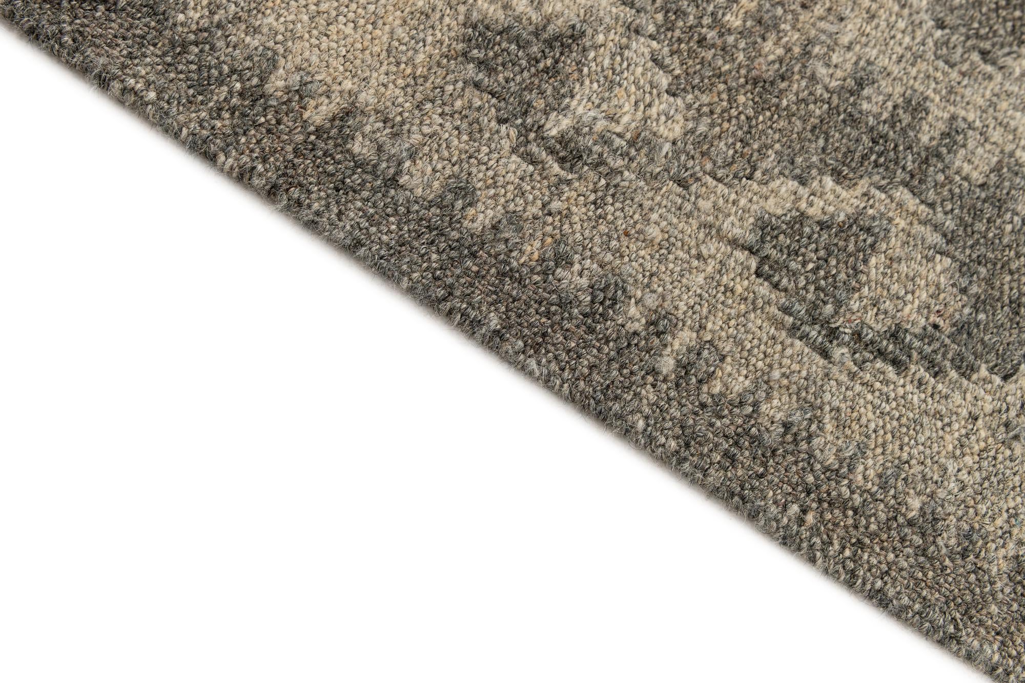 3' 1 x 10' 2 Hand Woven Kilim Maymana Wool Runner Rug