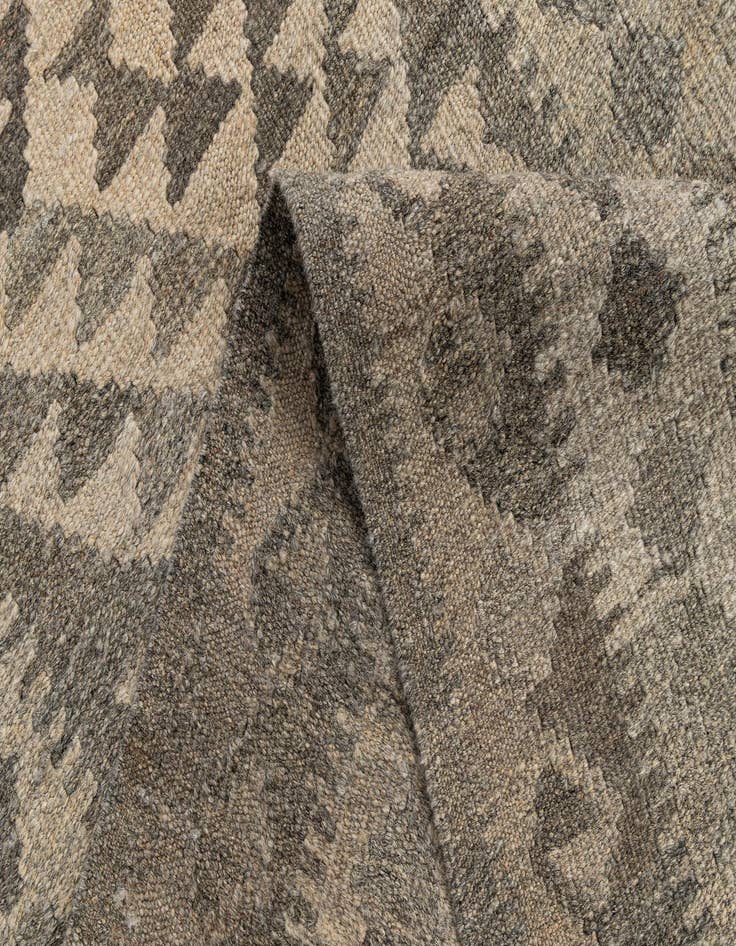 Detail image of 3' 1 x 10' 2  Hand Woven Kilim Maymana Wool Runner Rug