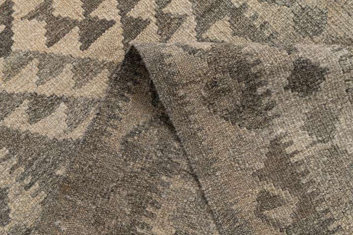 3' 1 x 10' 2 Hand Woven Kilim Maymana Wool Runner Rug