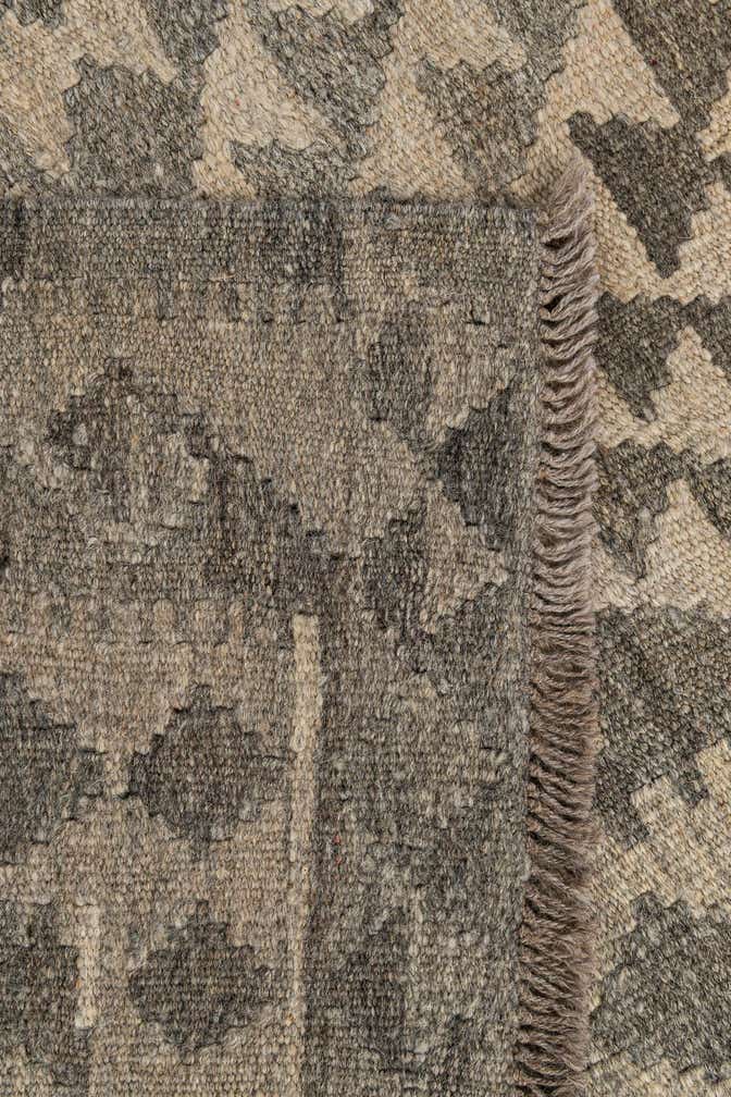 3' 1 x 10' 2 Hand Woven Kilim Maymana Wool Runner Rug