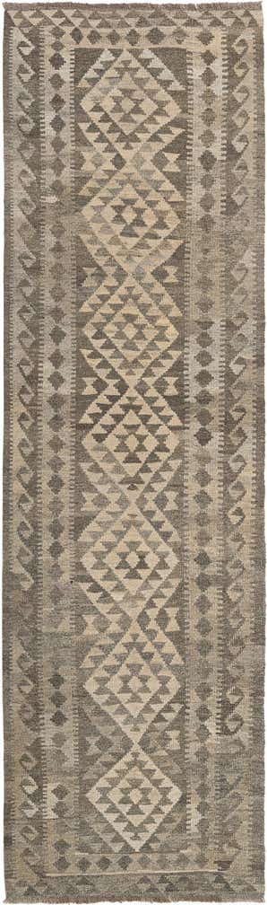 3' 1 x 10' 2 Hand Woven Kilim Maymana Wool Runner Rug