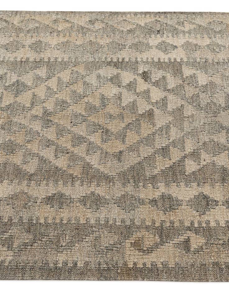 Detail image of 2' 10 x 9' 11  Hand Woven Kilim Maymana Wool Runner Rug
