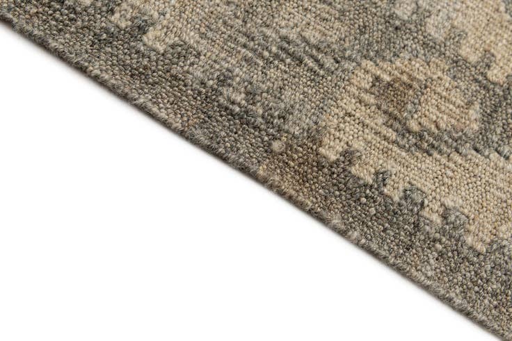 Detail image of 2' 10 x 9' 11 Hand Woven Kilim Maymana Wool Runner Rug