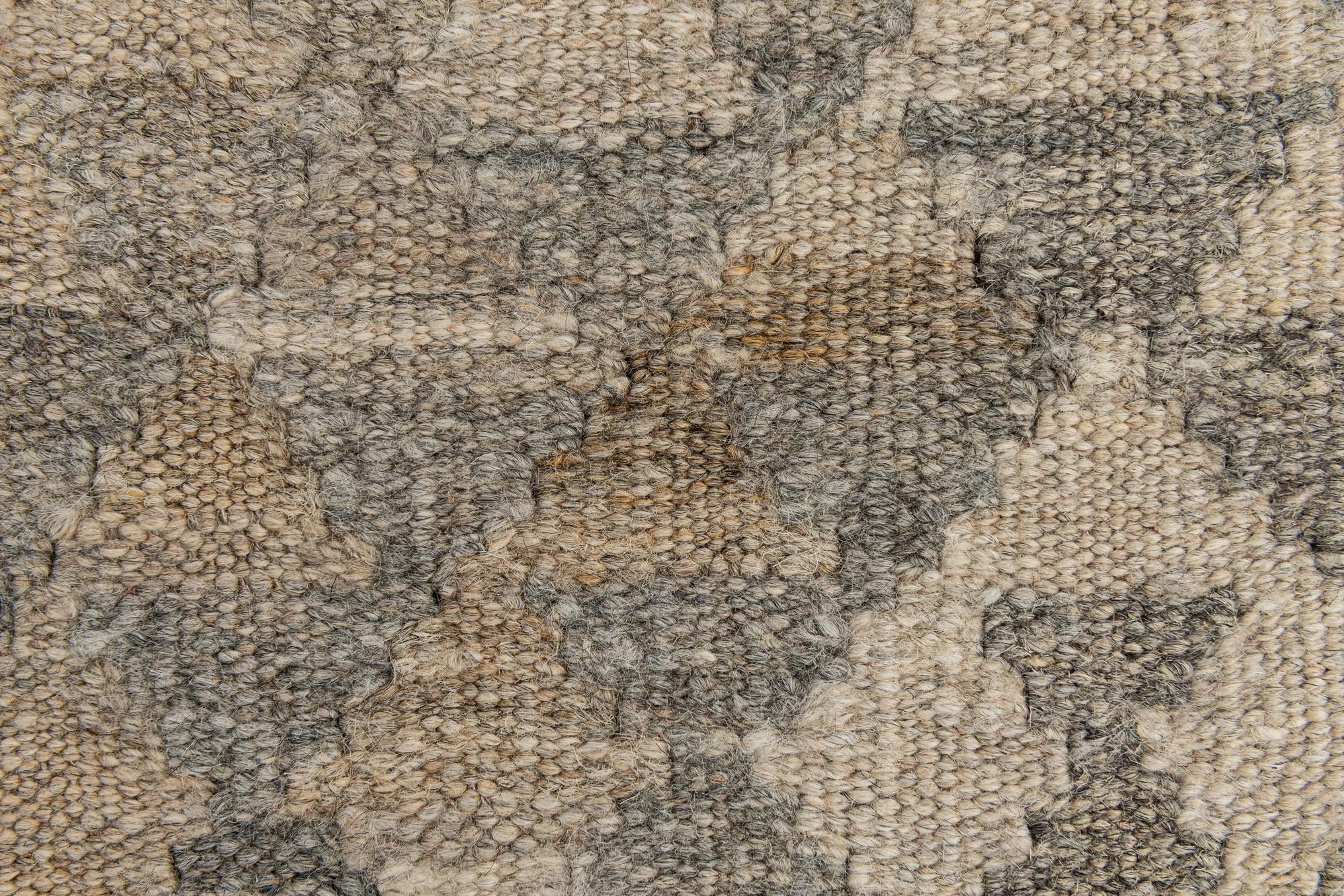 2' 10 x 9' 11 Hand Woven Kilim Maymana Wool Runner Rug