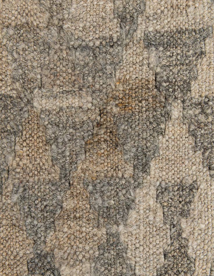 Detail image of 2' 10 x 9' 11  Hand Woven Kilim Maymana Wool Runner Rug