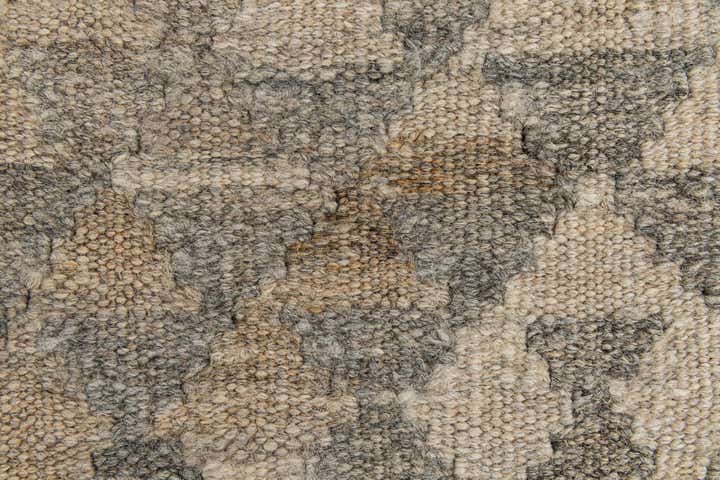2' 10 x 9' 11 Hand Woven Kilim Maymana Wool Runner Rug