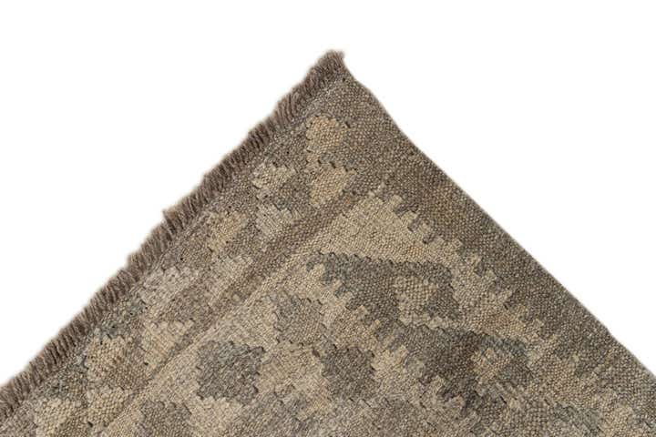 2' 10 x 9' 11 Hand Woven Kilim Maymana Wool Runner Rug