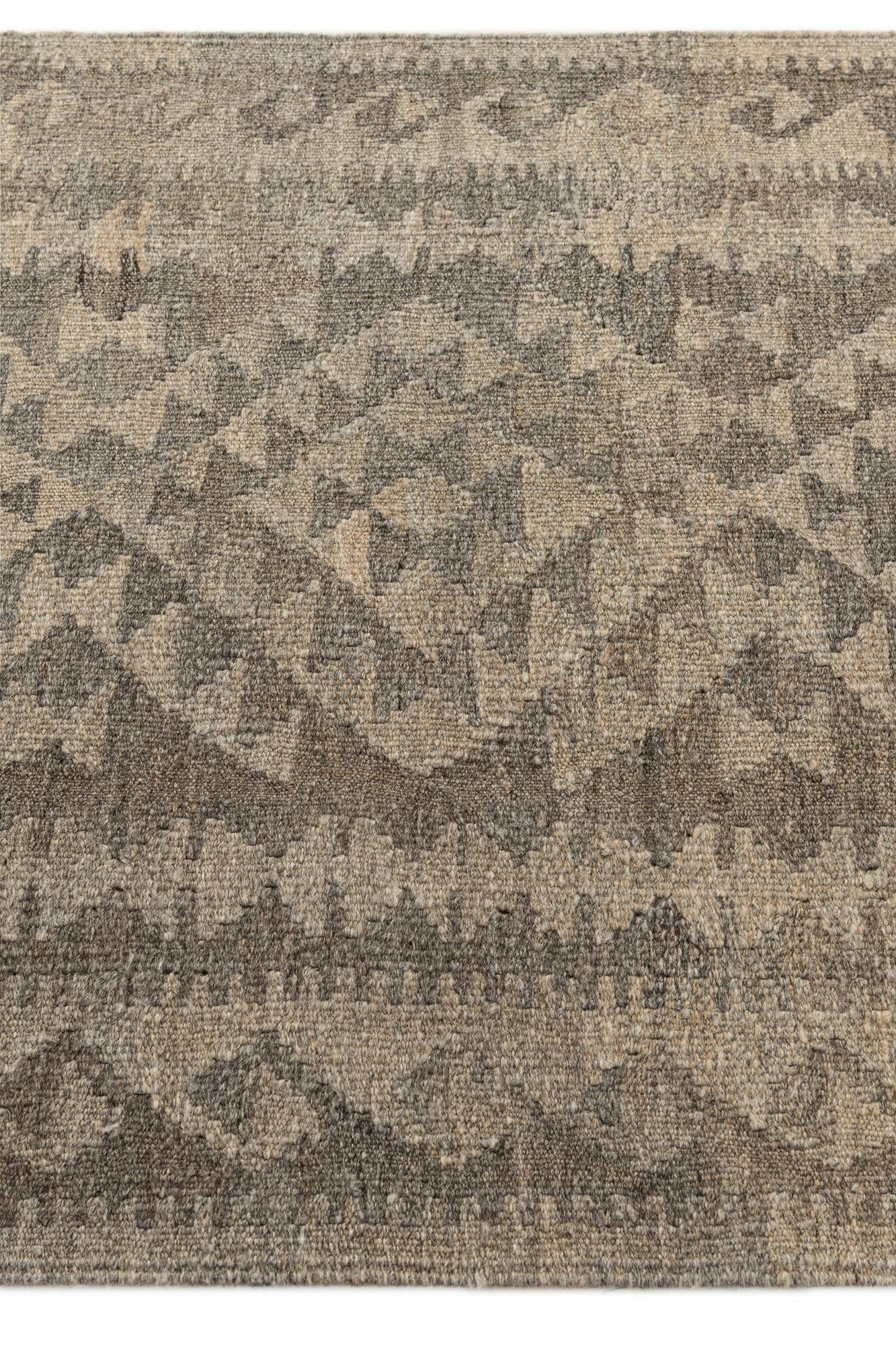 2' 10 x 9' 10 Hand Woven Kilim Maymana Wool Runner Rug