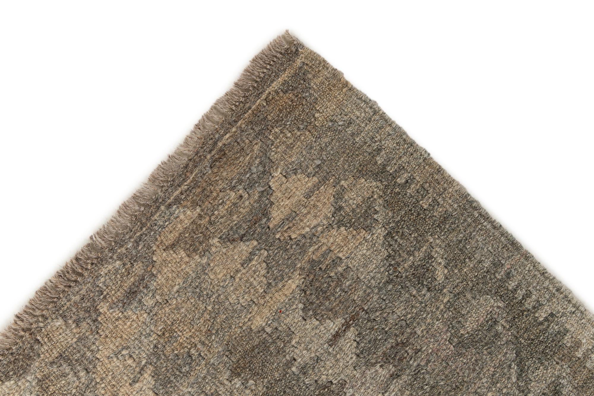 2' 10 x 9' 10 Hand Woven Kilim Maymana Wool Runner Rug
