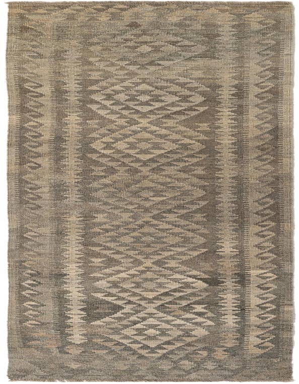 Detail image of 2' 10 x 9' 10 Hand Woven Kilim Maymana Wool Runner Rug