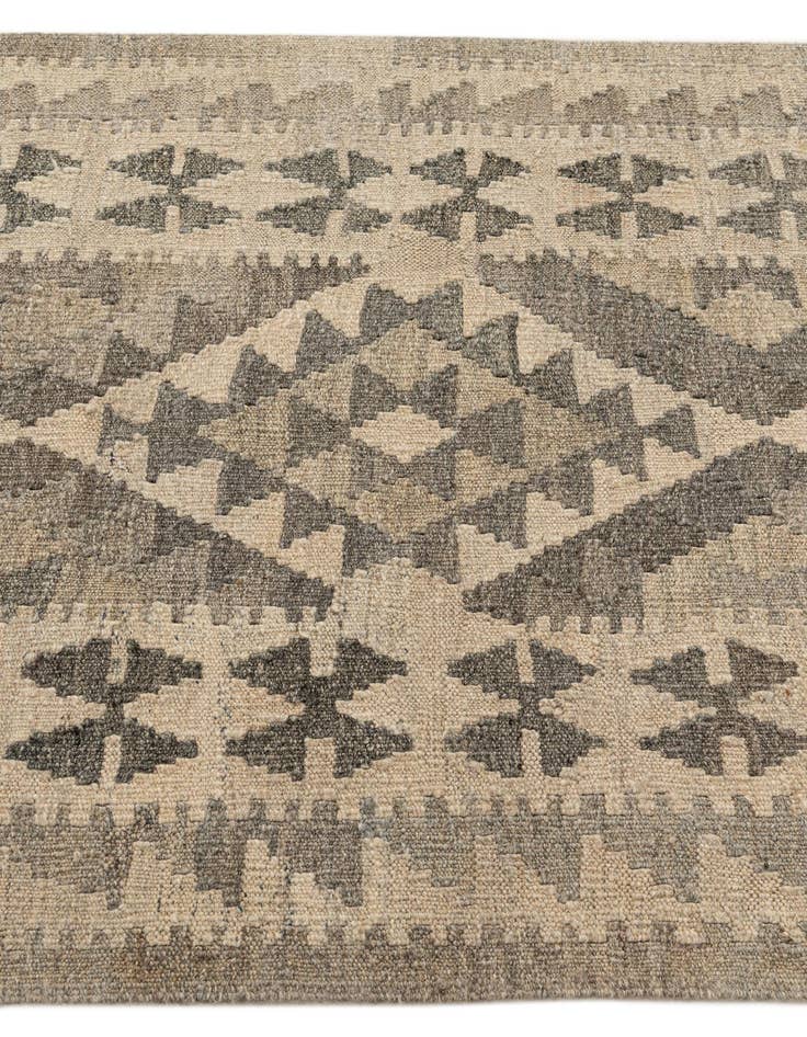 Detail image of 2' 10 x 9' 8  Hand Woven Kilim Maymana Wool Runner Rug