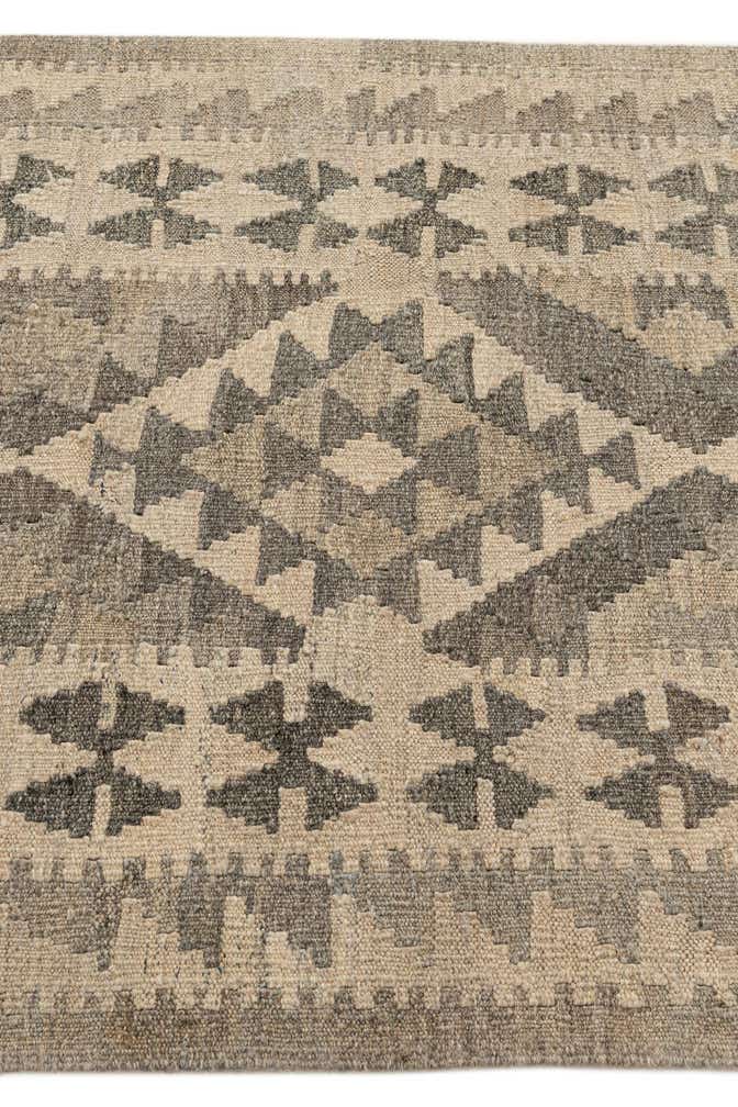 2' 10 x 9' 8 Hand Woven Kilim Maymana Wool Runner Rug