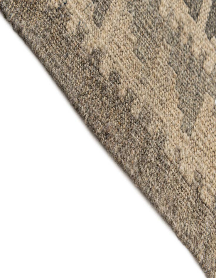 Detail image of 2' 10 x 9' 8  Hand Woven Kilim Maymana Wool Runner Rug