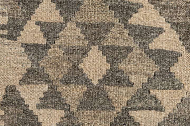 2' 10 x 9' 8 Hand Woven Kilim Maymana Wool Runner Rug