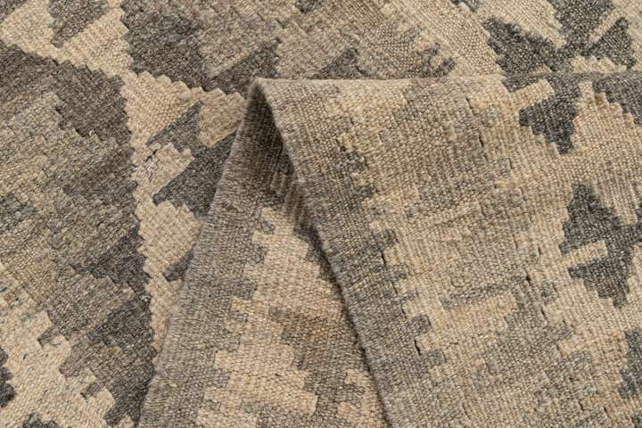 2' 10 x 9' 8 Hand Woven Kilim Maymana Wool Runner Rug