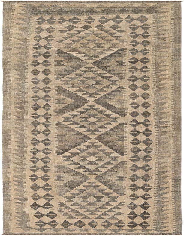 Detail image of 2' 10 x 9' 8 Hand Woven Kilim Maymana Wool Runner Rug