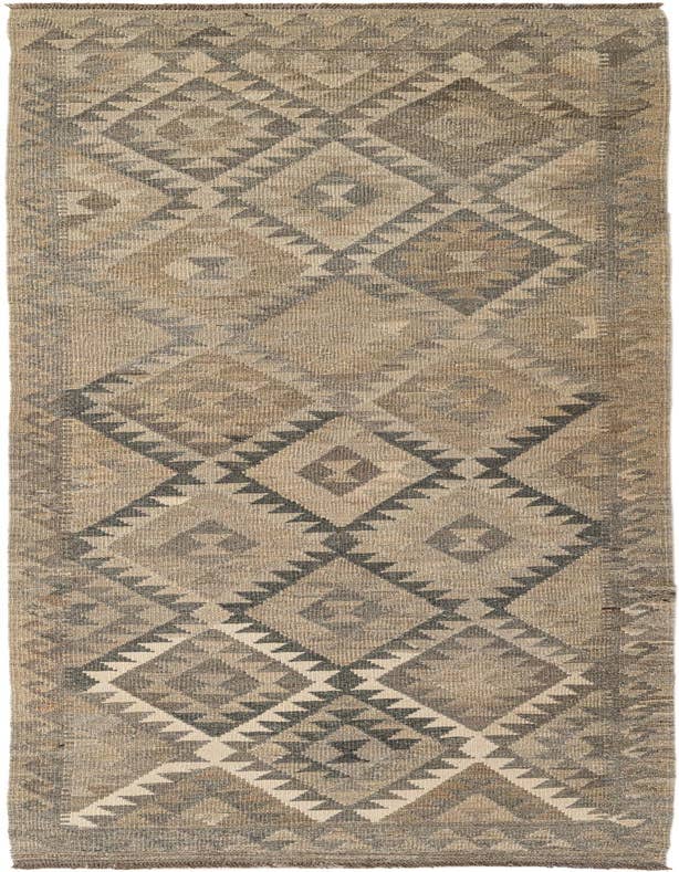 Detail image of 2' 11 x 9' 7 Hand Knotted Kilim Maymana Wool Runner Rug