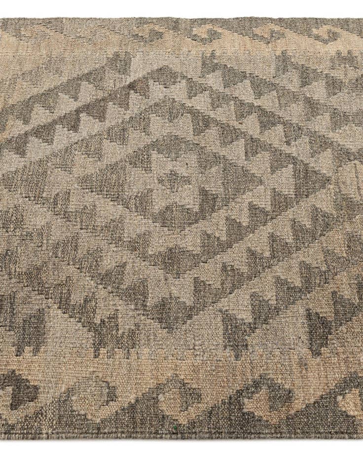 Detail image of 2' 10 x 9' 8  Hand Woven Kilim Maymana Wool Runner Rug