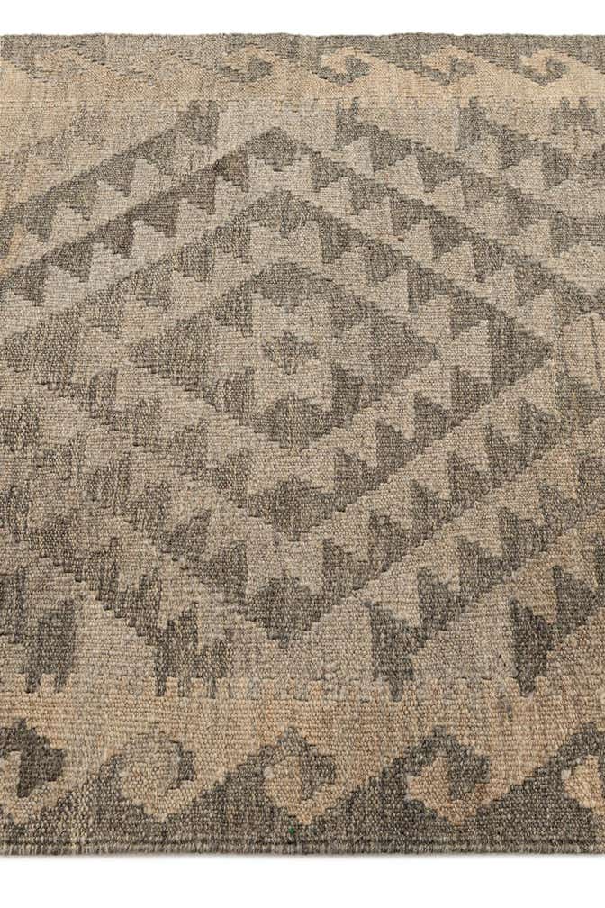 2' 10 x 9' 8 Hand Woven Kilim Maymana Wool Runner Rug