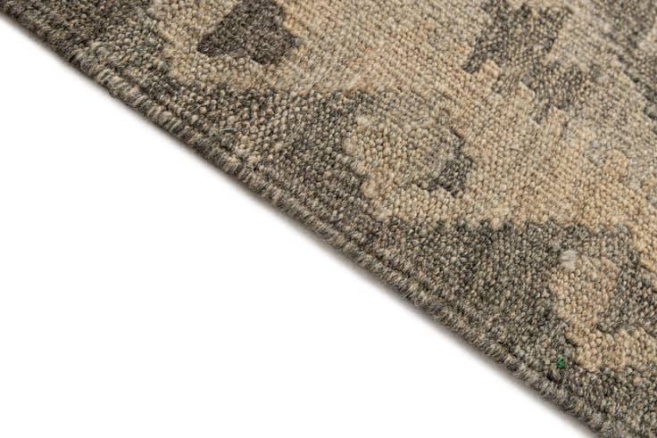 Detail image of 2' 10 x 9' 8 Hand Woven Kilim Maymana Wool Runner Rug