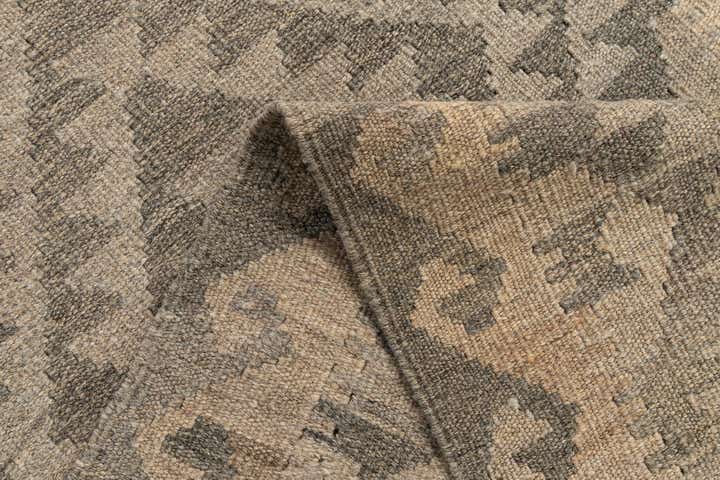 2' 10 x 9' 8 Hand Woven Kilim Maymana Wool Runner Rug