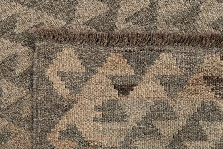 2' 10 x 9' 8 Hand Woven Kilim Maymana Wool Runner Rug