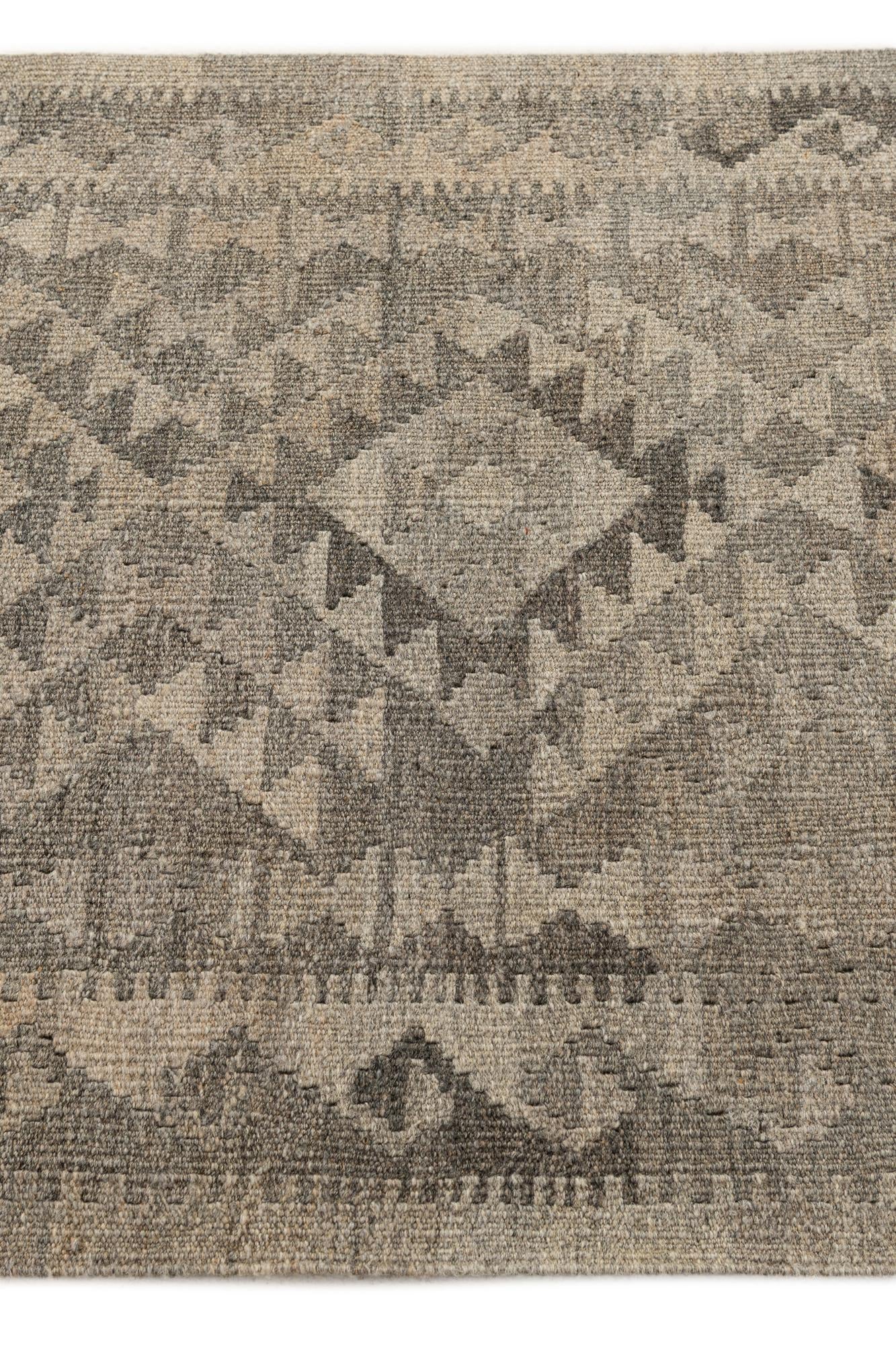 2' 10 x 9' 9 Hand Woven Kilim Maymana Wool Runner Rug