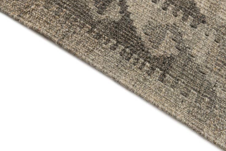 Detail image of 2' 10 x 9' 9 Hand Woven Kilim Maymana Wool Runner Rug
