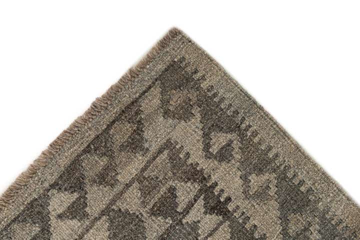 2' 10 x 9' 9 Hand Woven Kilim Maymana Wool Runner Rug