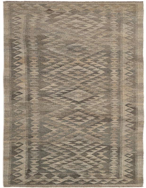 Detail image of 2' 10 x 9' 9 Hand Woven Kilim Maymana Wool Runner Rug