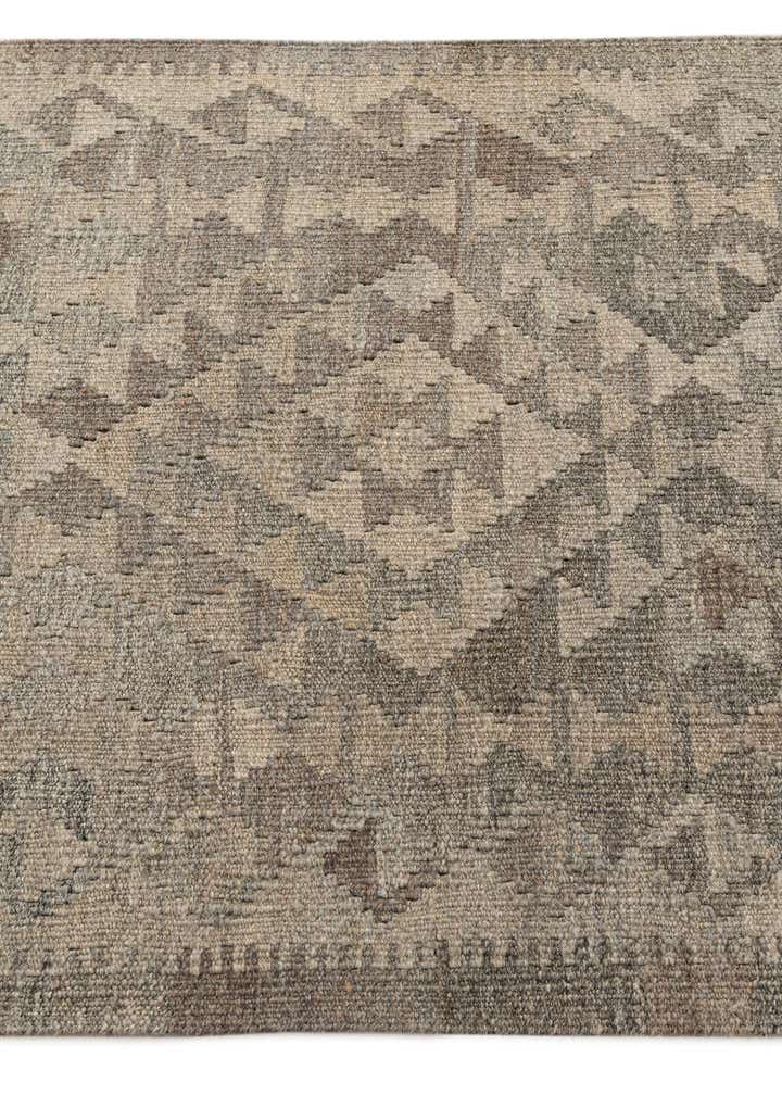 2' 10 x 9' 9 Hand Woven Kilim Maymana Wool Runner Rug