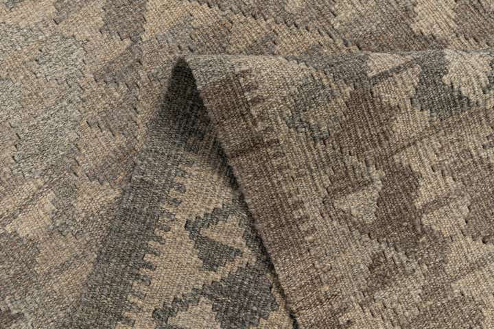 2' 10 x 9' 9 Hand Woven Kilim Maymana Wool Runner Rug