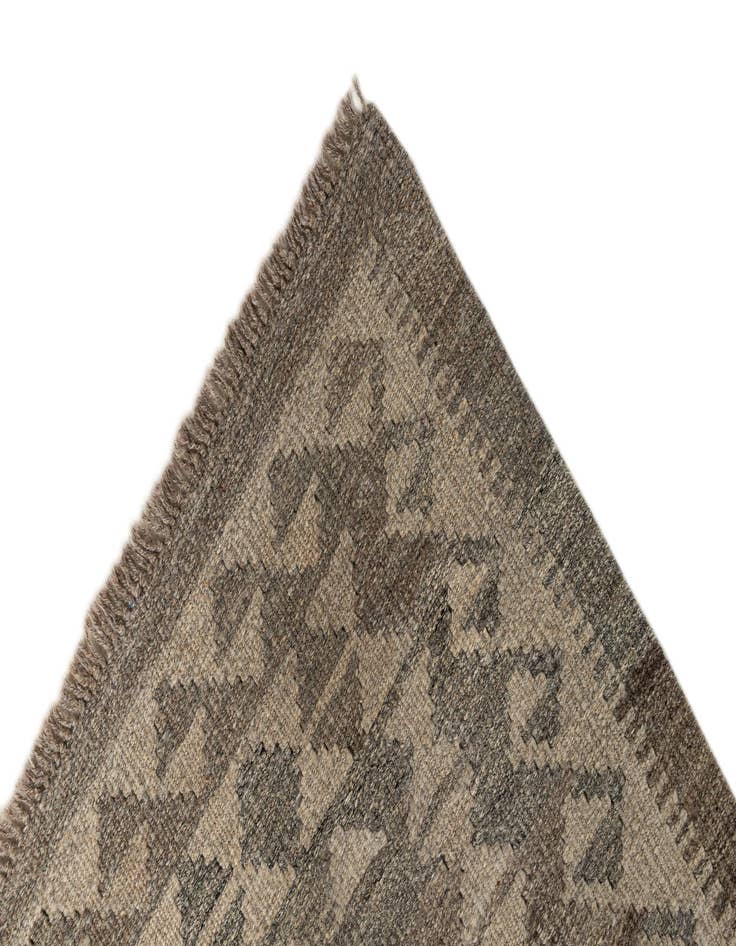 Detail image of 2' 10 x 9' 9  Hand Woven Kilim Maymana Wool Runner Rug