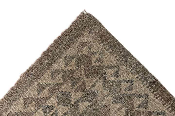 2' 10 x 9' 9 Hand Woven Kilim Maymana Wool Runner Rug