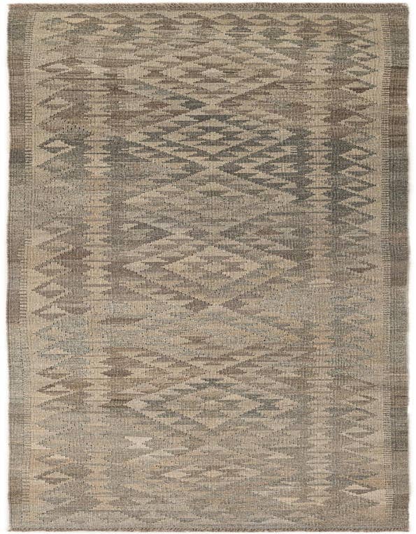Detail image of 2' 10 x 9' 9 Hand Woven Kilim Maymana Wool Runner Rug