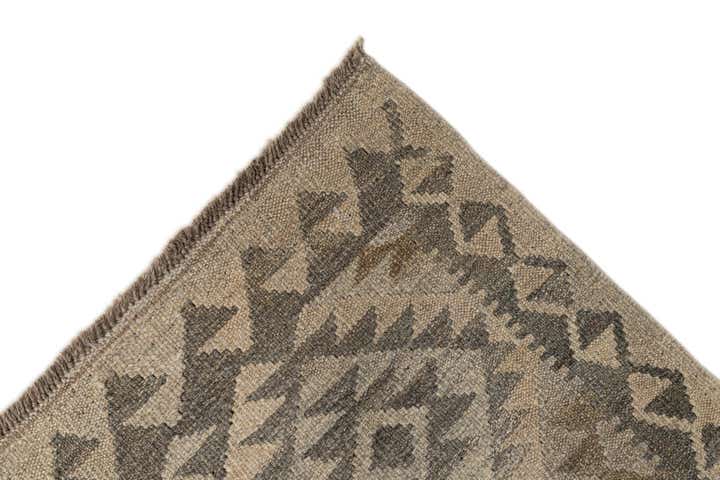 2' 9 x 9' 11 Hand Woven Kilim Maymana Wool Runner Rug