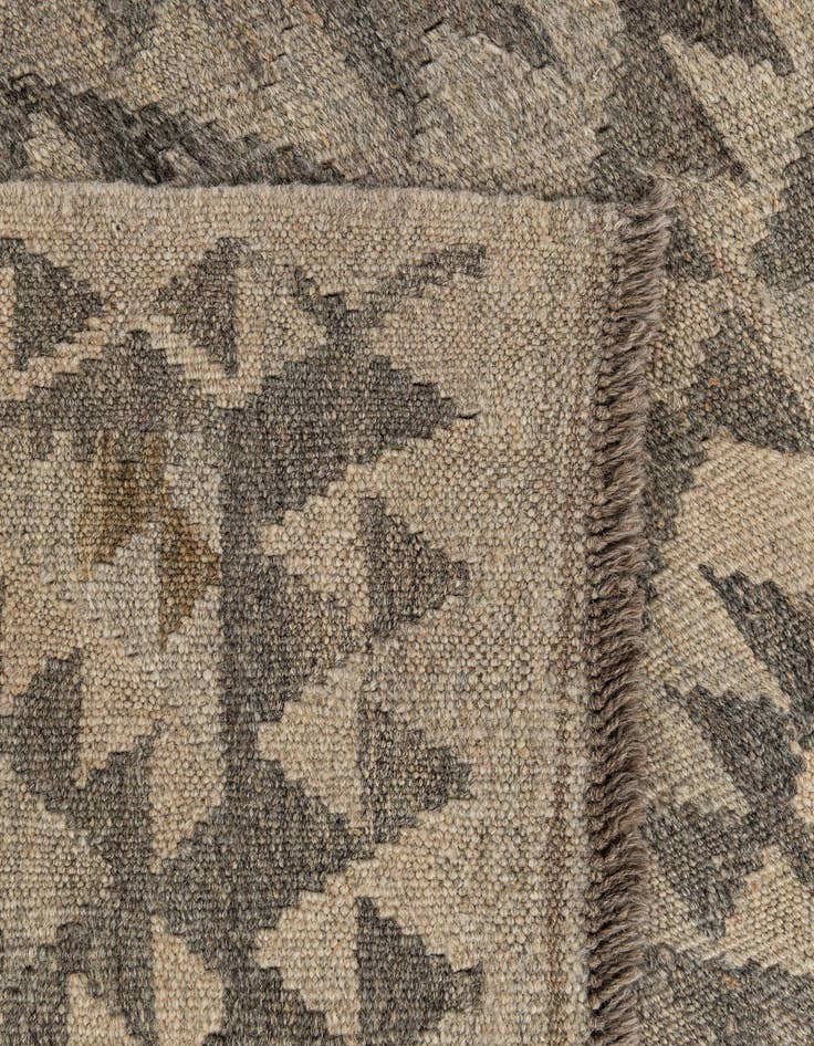 Detail image of 2' 9 x 9' 11  Hand Woven Kilim Maymana Wool Runner Rug
