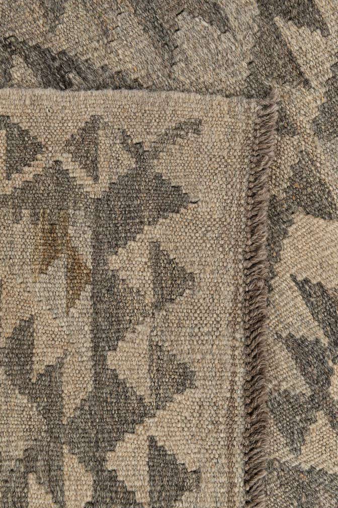 2' 9 x 9' 11 Hand Woven Kilim Maymana Wool Runner Rug