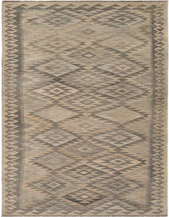 Detail image of 2' 9 x 9' 11 Hand Woven Kilim Maymana Wool Runner Rug